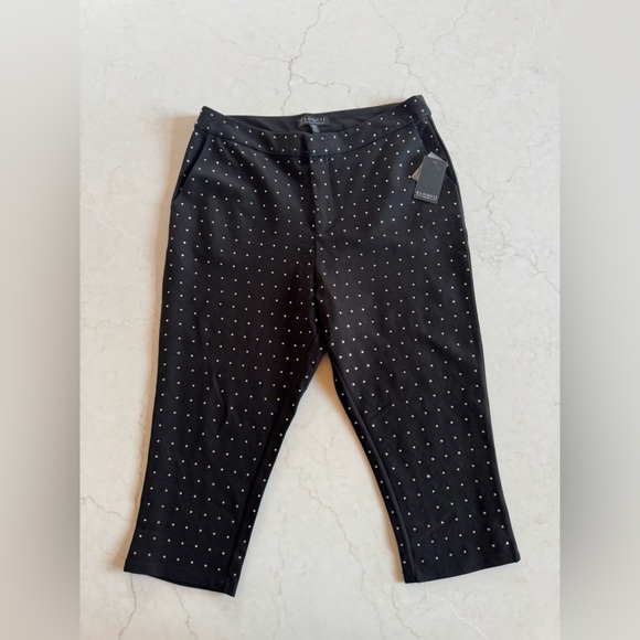 NWT Eloquii Sequin Black Capris - size 14 - Picture 2 of 10